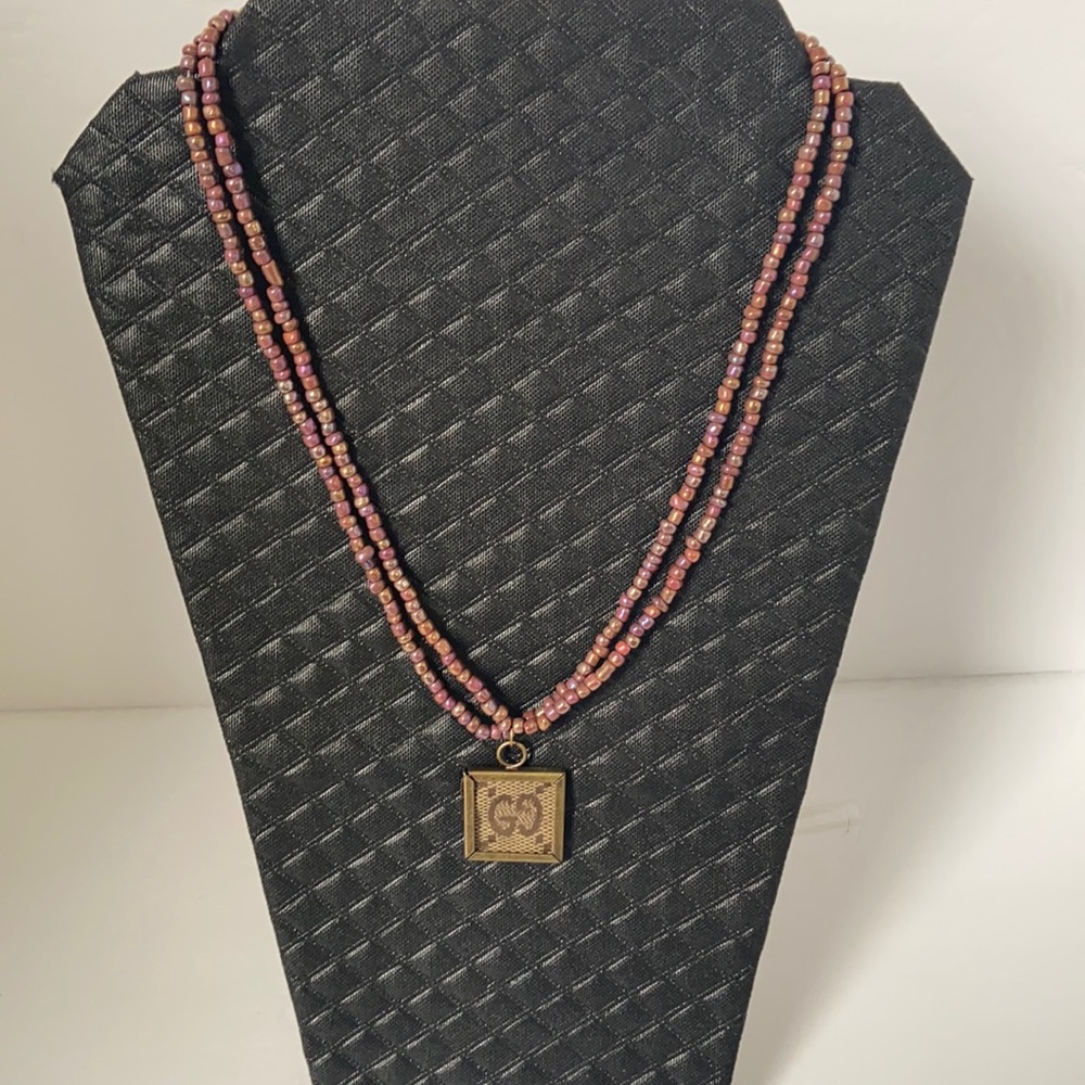 Upcycled GUCCI Beaded Necklace